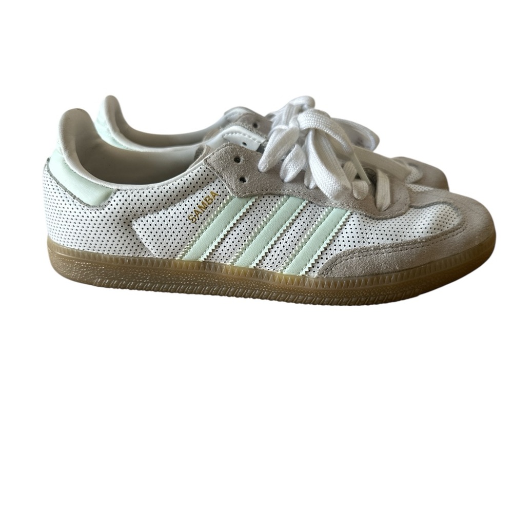 Adidas Samba OG Sneakers in White and Mint - Picture 8 of 9